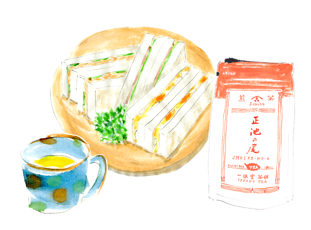Fluffy sandwiches with Sencha