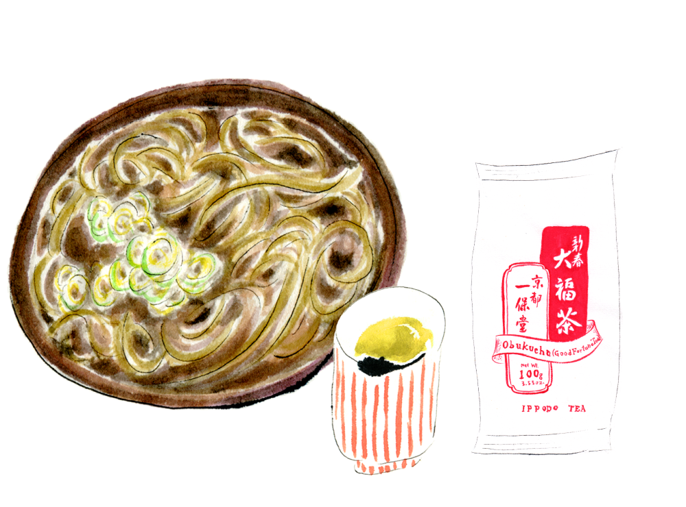 Soba noodles with Obukucha on New Year’s Eve!