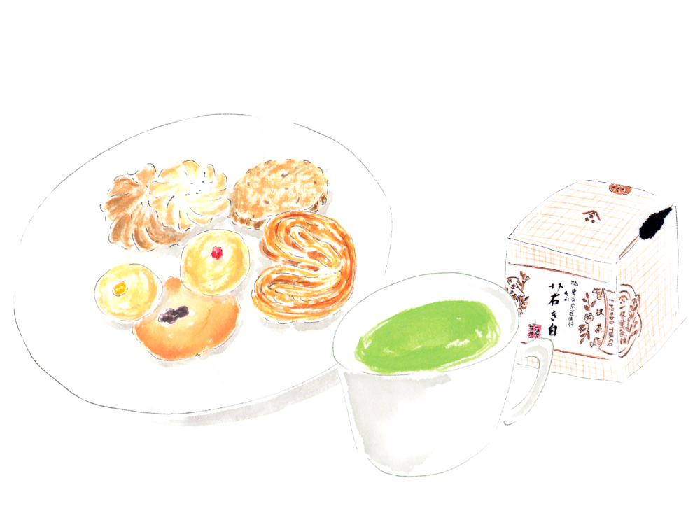 Wakaki-shiro and biscuits