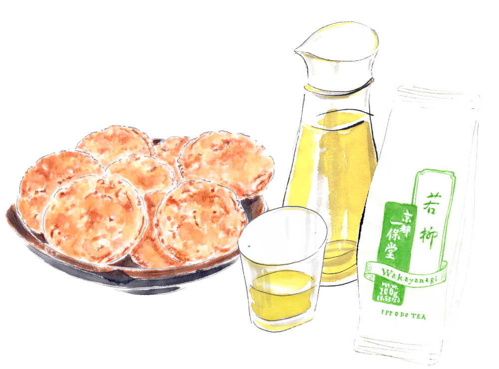 Shoyu senbei with Wakayanagi