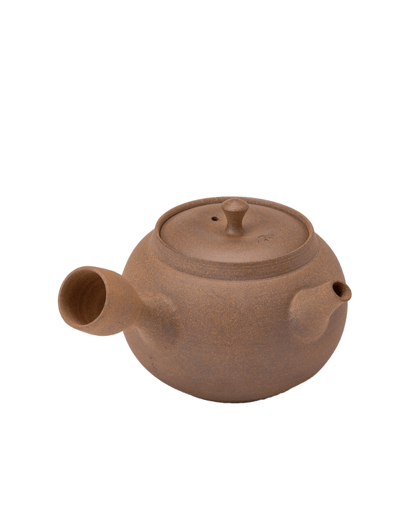 Left-handed Yakishime Kyusu Teapot (Banko-yaki)