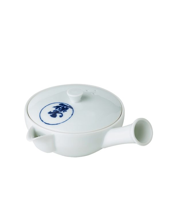 Small White Porcelain Kyusu Teapot (Hasami-yaki)